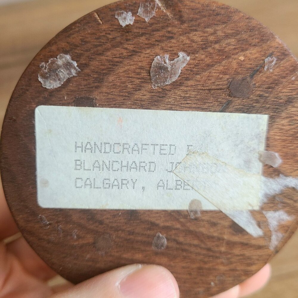 Handcrafted in Calgary Alberta pair of wooden candleholders. - Picture 8 of 10